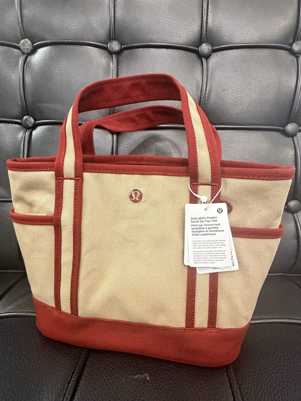 lululemon athletica Daily Multi-Pocket Small Zip-Top Tote — Cream